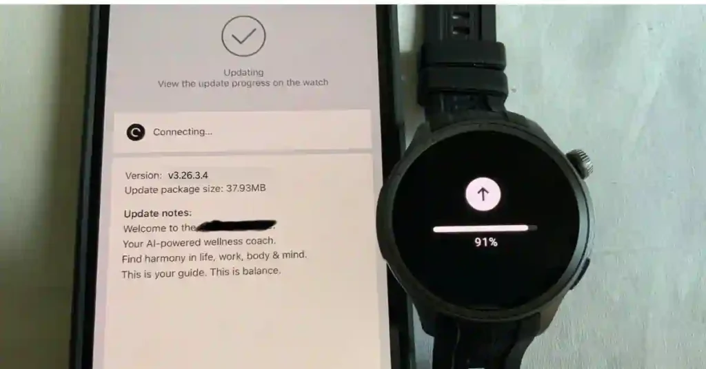 Amazfit Balance Firmware Update 3.26.3.4 Notification