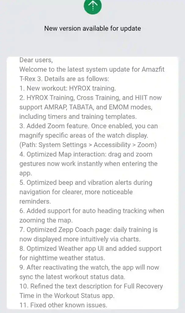 Amazfit T-Rex 3 Firmware 3.9.4.4: Smarter Workouts, Better Navigation, Smoother Use