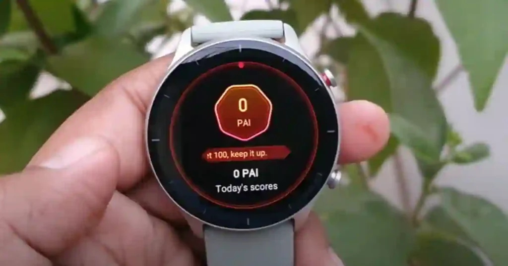 Amazfit PAI Score Explained: Your Beginner's Guide to Health-PAI score on Amazfit T-Rex 3 shown on wrist with Zepp app open on smartphone