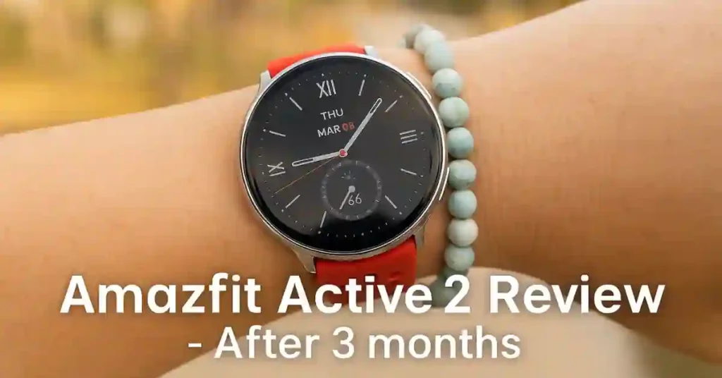 Amazfit Active 2 Review: Too Good to Be True at $129? Amazfit Active 2 smartwatch on wrist showing fitness data and vibrant display