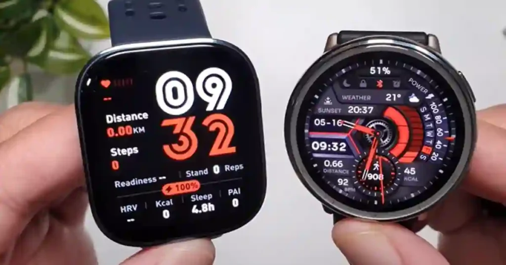 Amazfit Active 2 vs Amazfit Bip 6: The Clear Winner for Everyday Use (2025 Review) Side-by-side view of Amazfit Active 2 and Amazfit Bip 6 smartwatches highlighting design and display features for everyday use