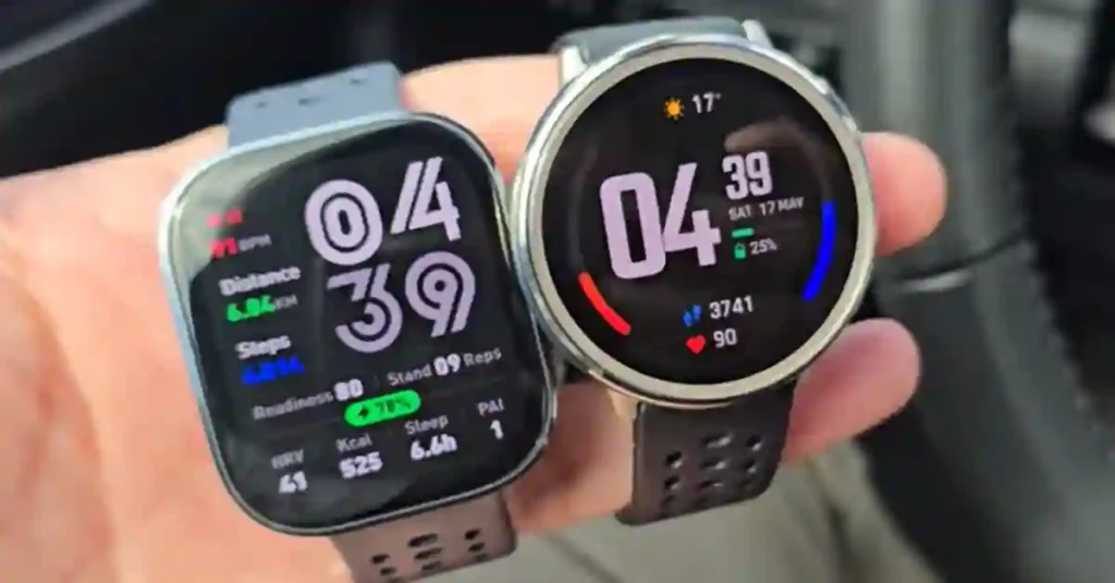 Comparison of Amazfit Active 2 and Bip 6 prices showing cost difference and value for budget smartwatch buyers