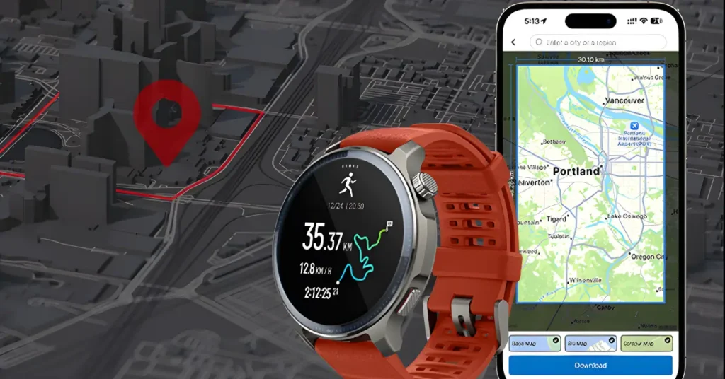 Zepp app workout history screen showing an outdoor run with GPS data ready for GPX export.