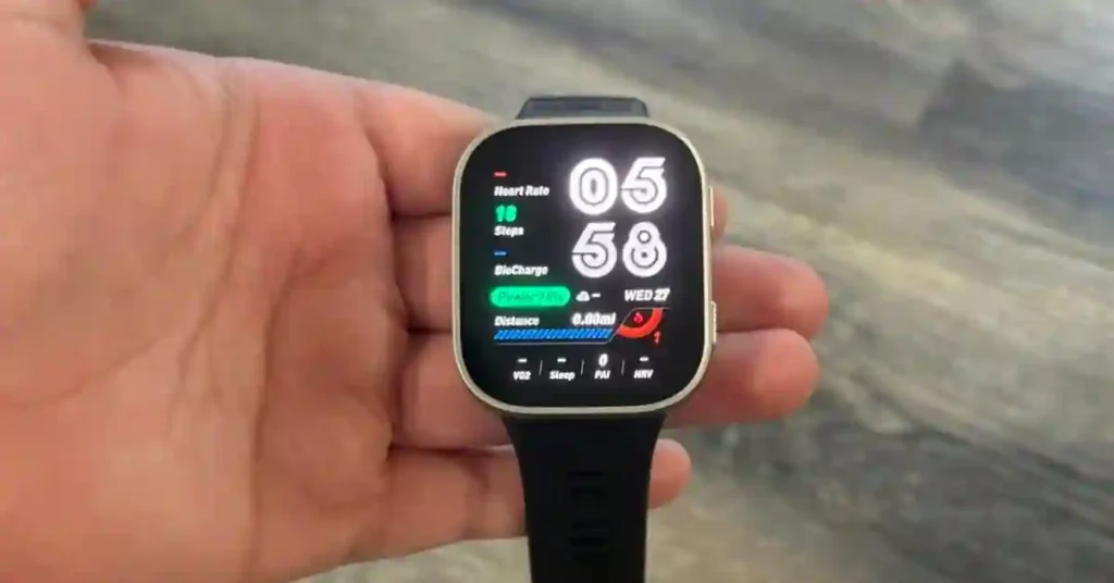 Amazfit Bip Max, Amazfit Active 2, and Amazfit Bip 6 smartwatches compared side by side as the best Amazfit smartwatches under $100 in 2026.