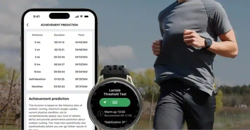 Amazfit Cheetah 2 Pro screen showing lactate threshold pace and heart rate data