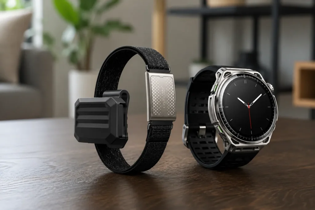 Amazfit Helio Strap 2 Never Existed — How an FCC Filing Fooled Everyone. Timeline showing the FCC filing, Helio Strap 2 rumors, Helio Strap Pro announcement, and launch dates.