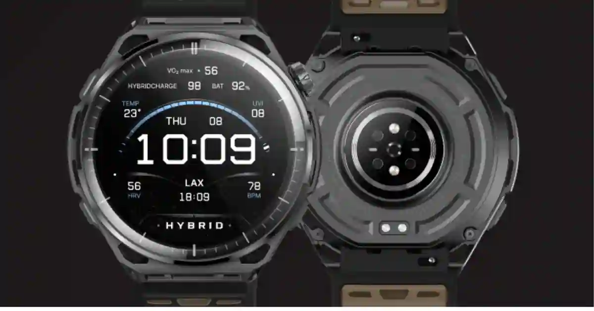 Amazfit Balance 3 Titanium and stainless steel versions compared side by side